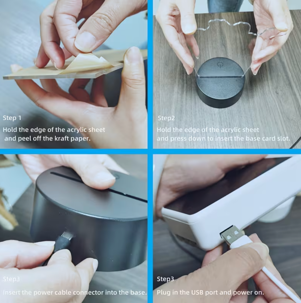 3D Airplane Light Hologram