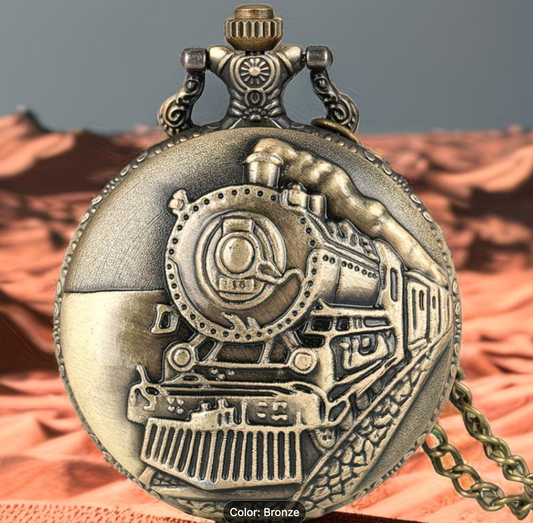Golden Train Pocket watch