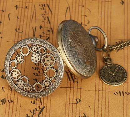Golden Carved Pocket Watch