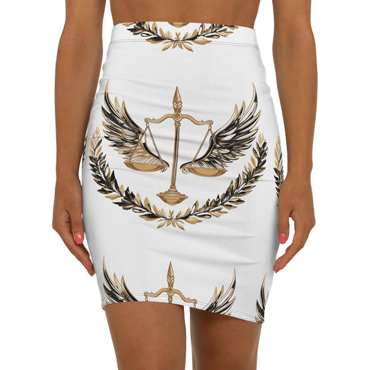 Gold Scale of Balance Women Skirt