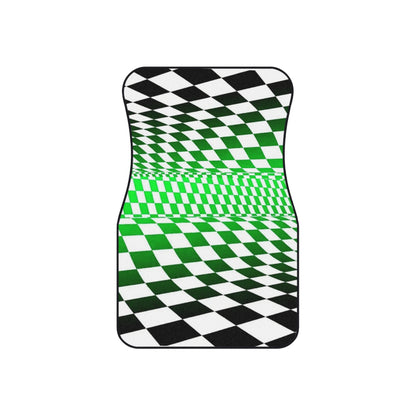 Illusion Chessboard Car Mats Set