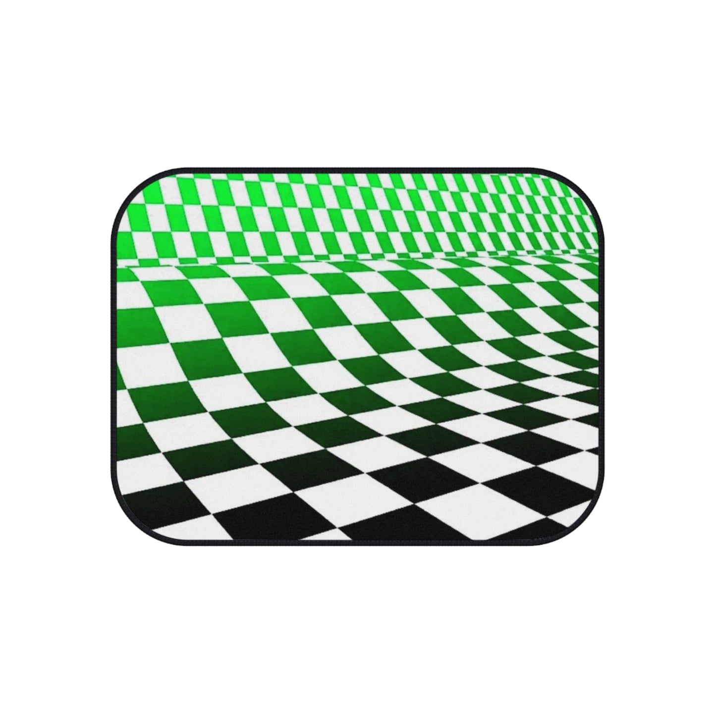 Illusion Chessboard Car Mats Set