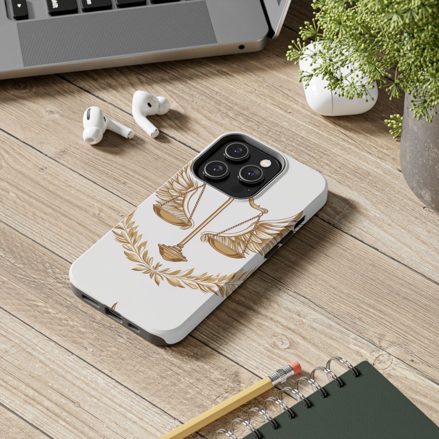 Golden Scales of Justice iPhone Case