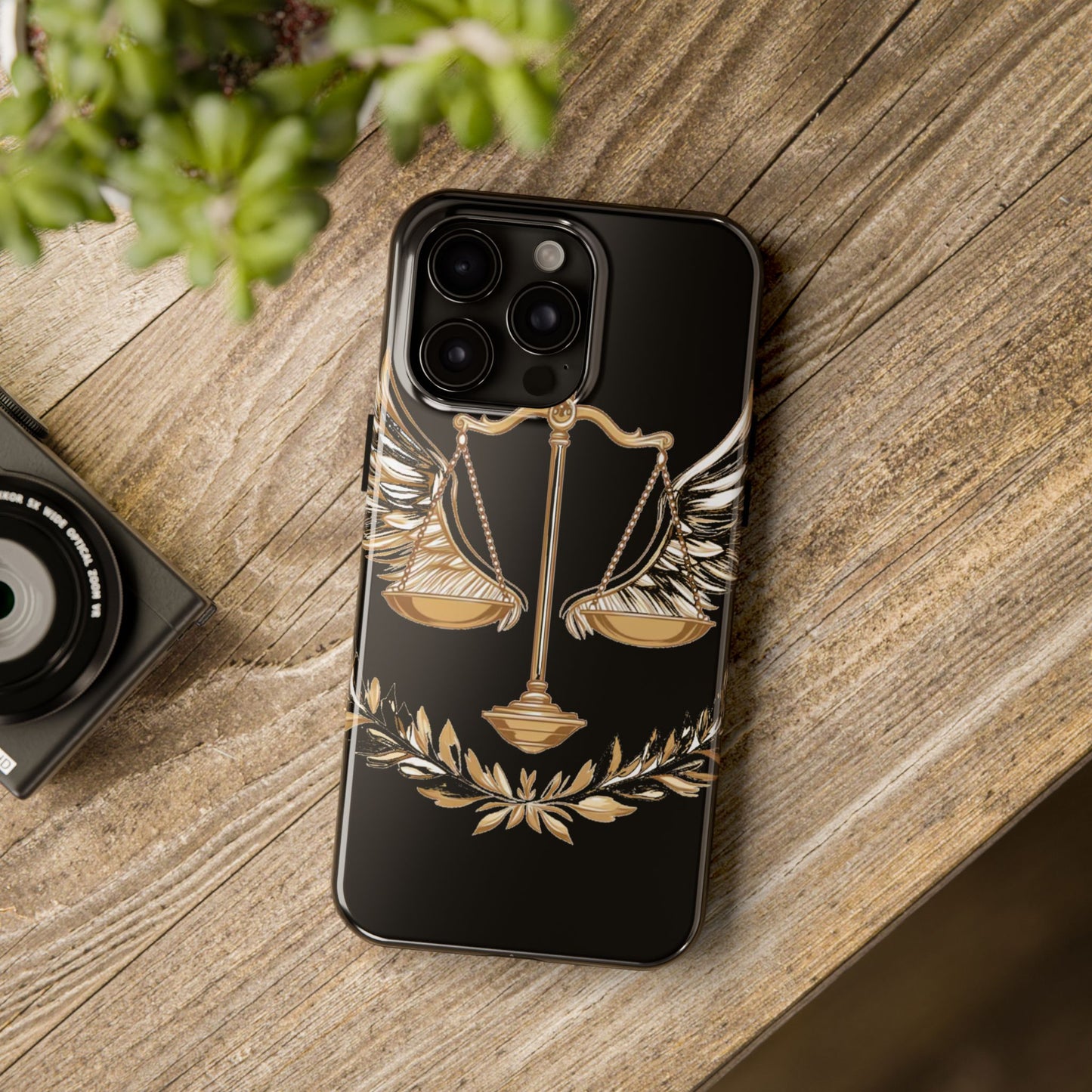 Golden Scales of Justice iphone Case