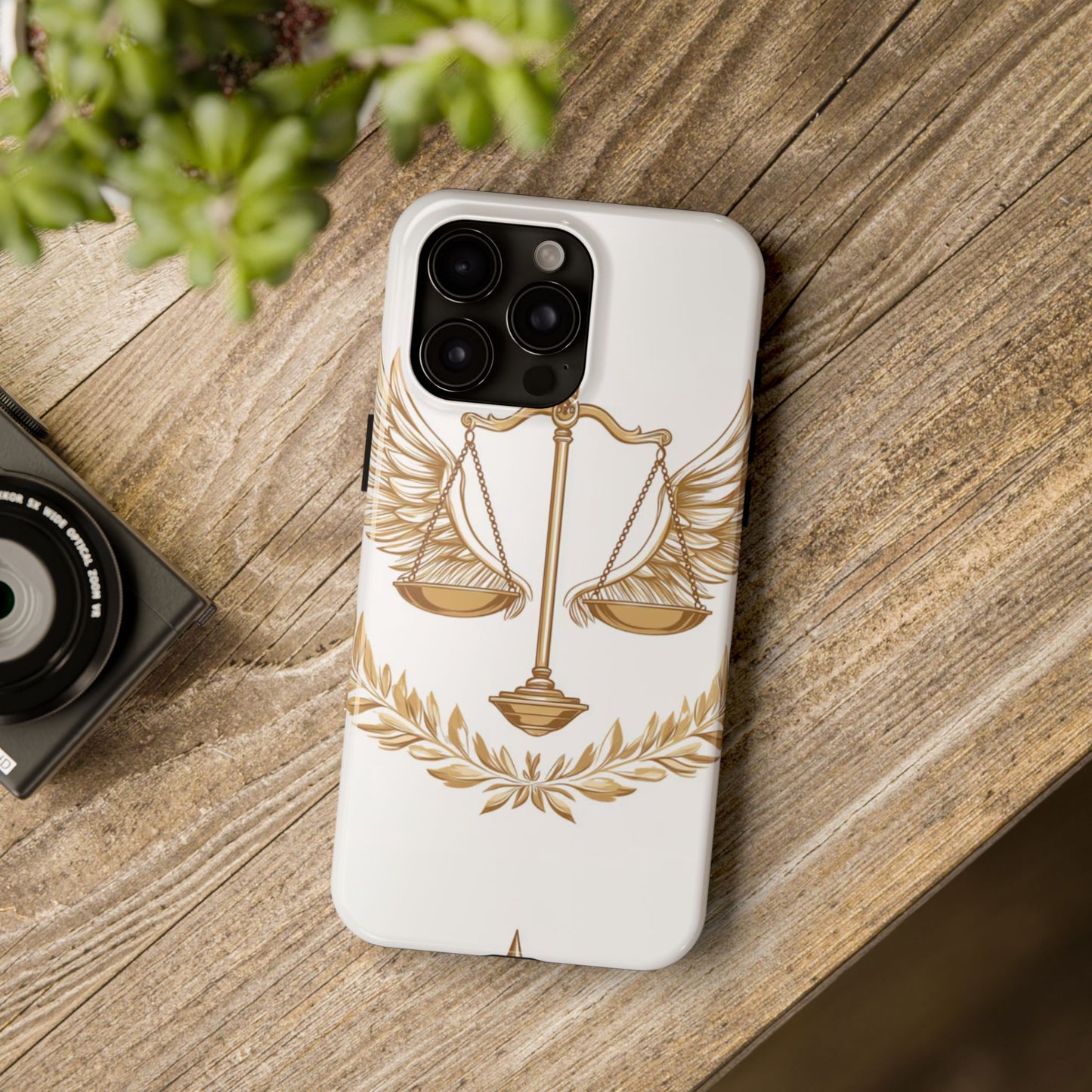 Golden Scales of Justice iPhone Case