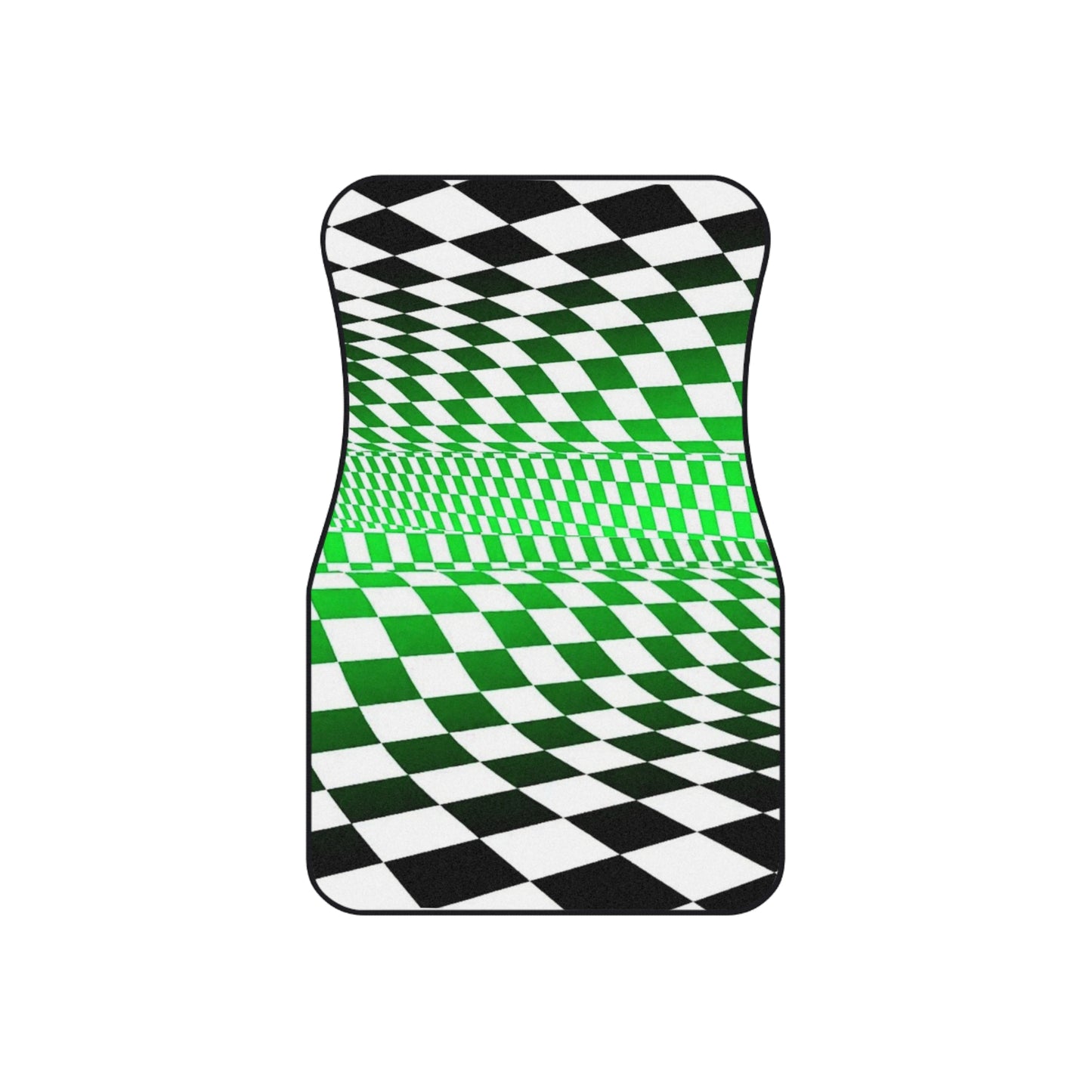 Illusion Chessboard Car Mats Set