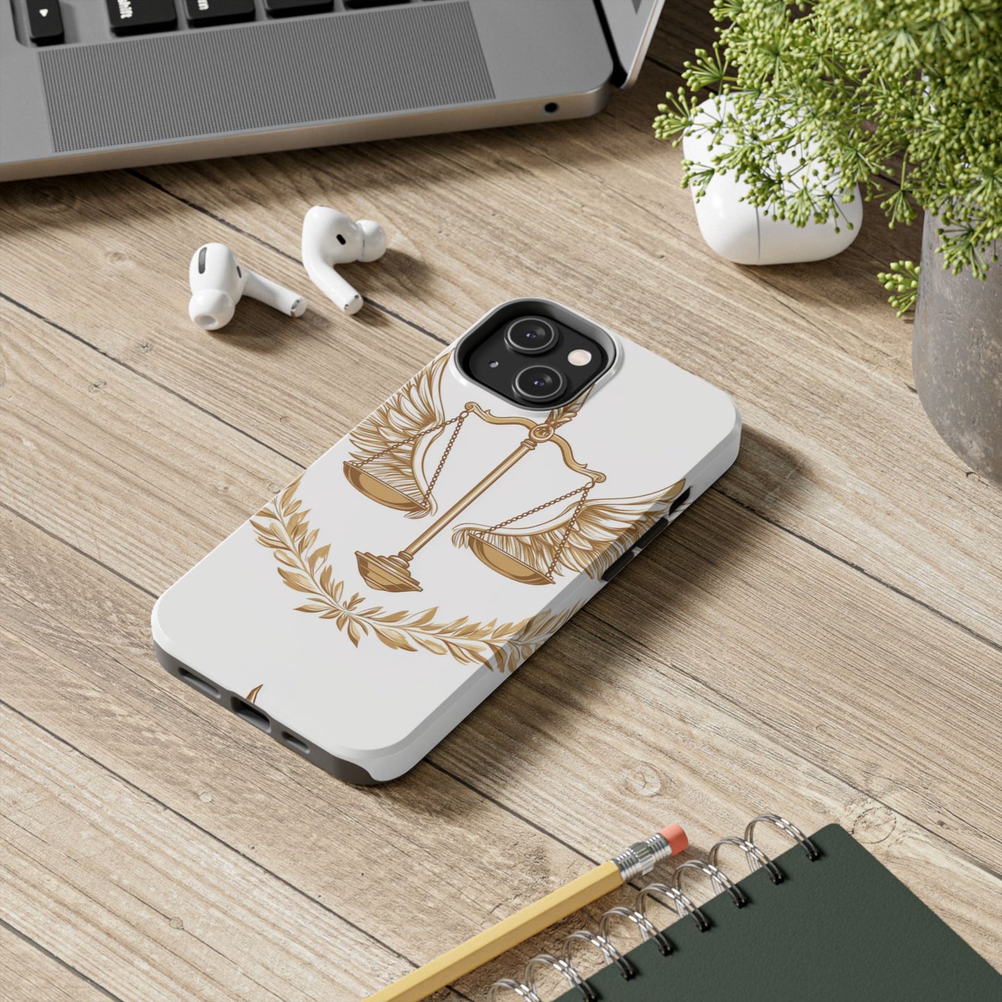 Golden Scales of Justice iPhone Case