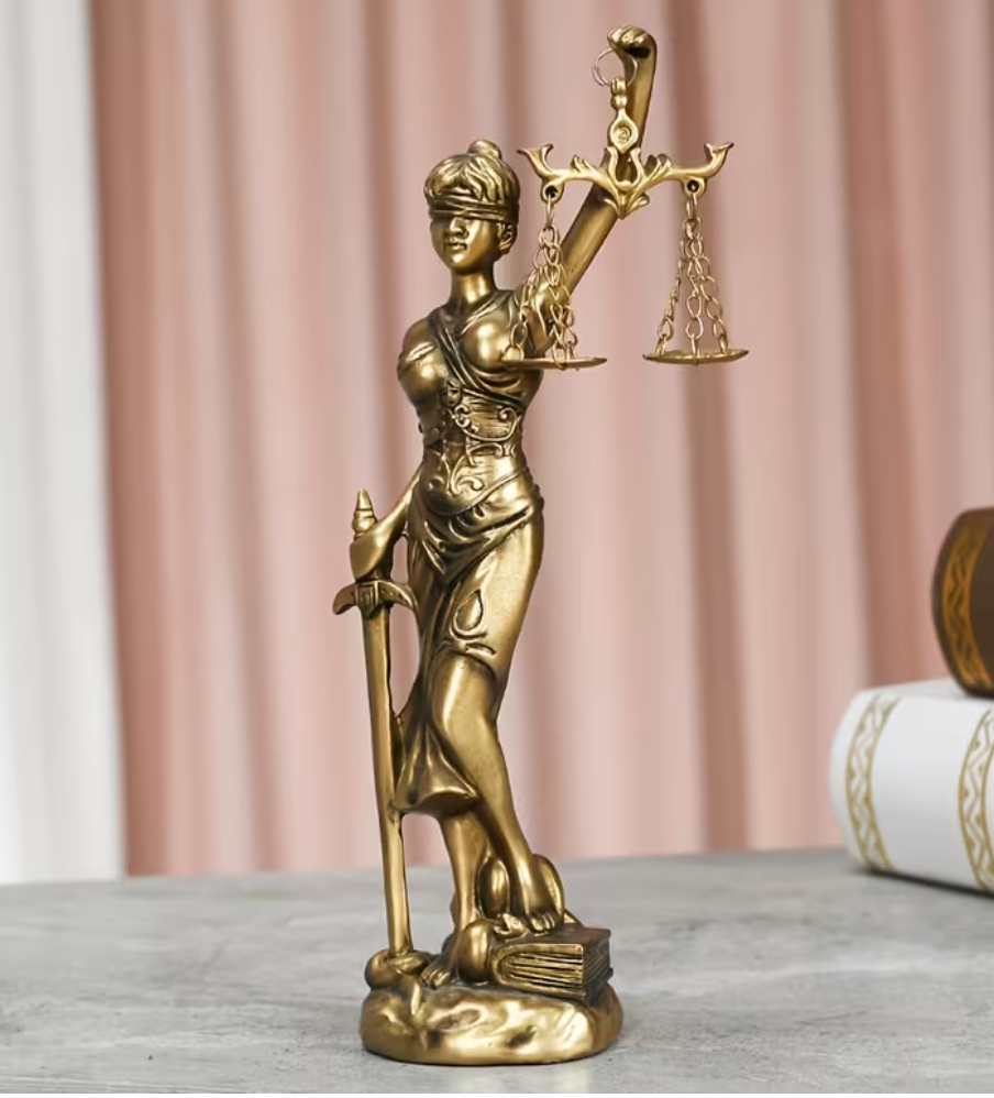 Golden Lady Justice Statue