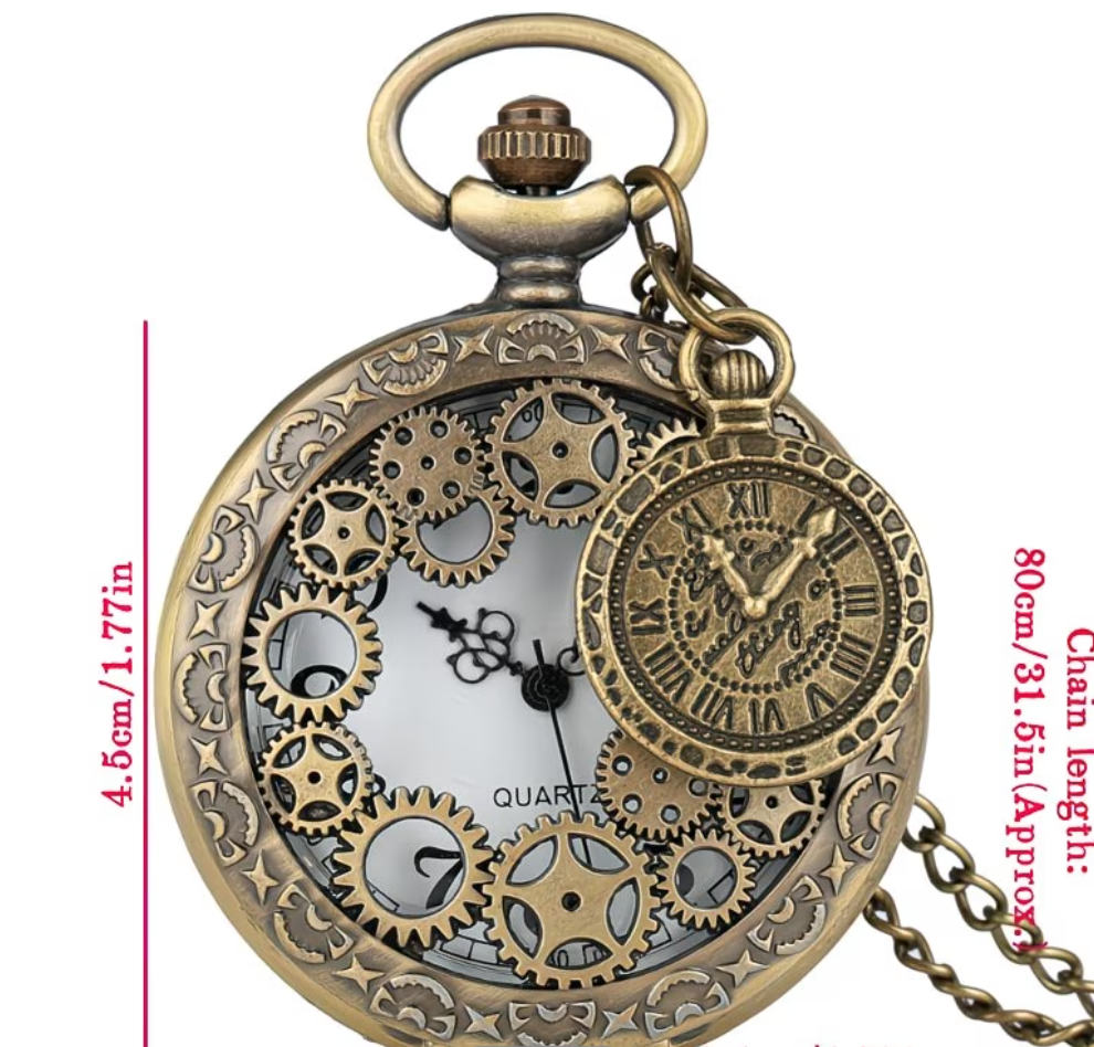 Golden Carved Pocket Watch