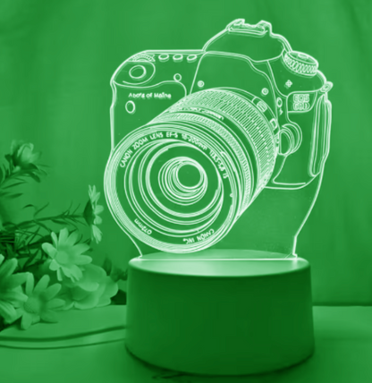 3D Camera Silhouette View Light Hologram