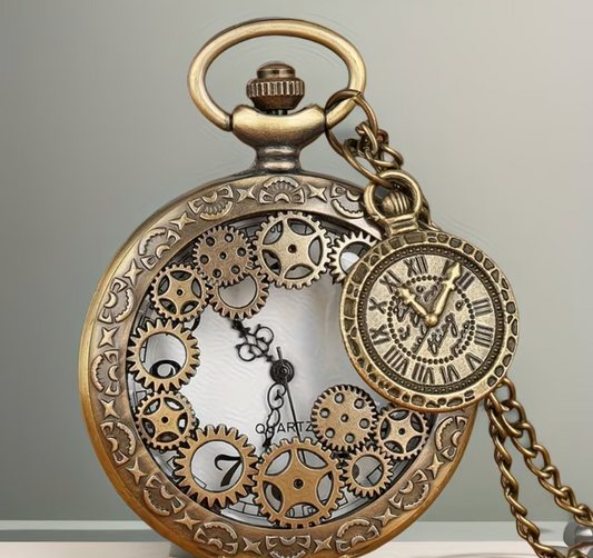 Golden Carved Pocket Watch
