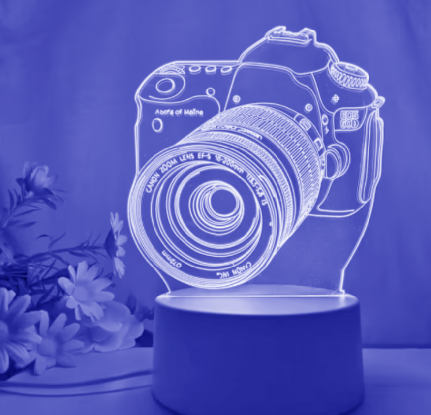 3D Camera Silhouette View Light Hologram