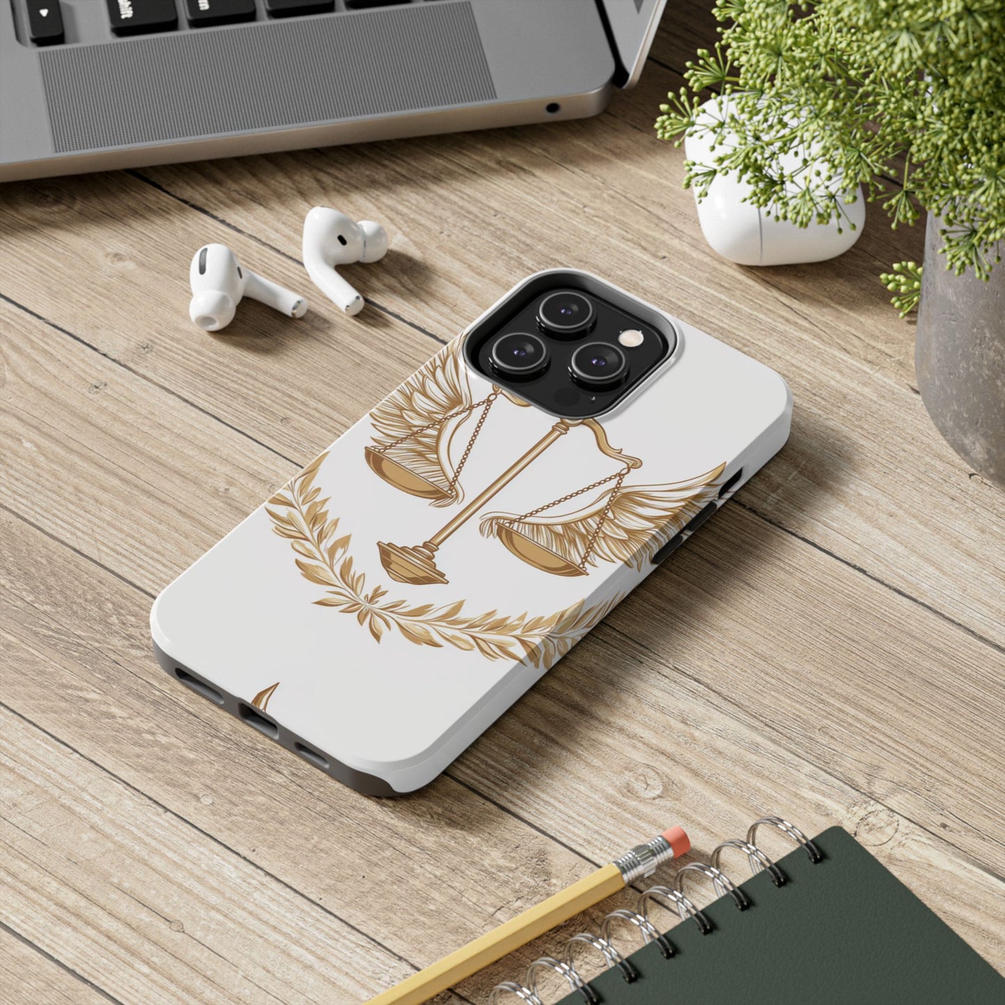 Golden Scales of Justice iPhone Case