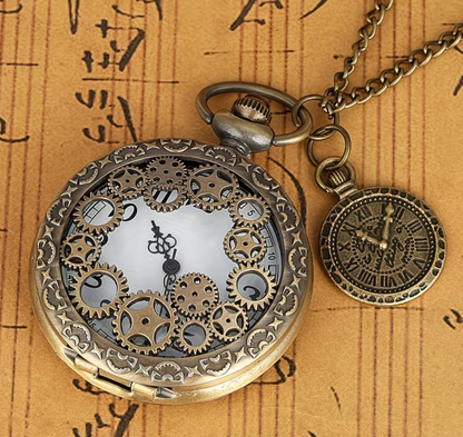 Golden Carved Pocket Watch