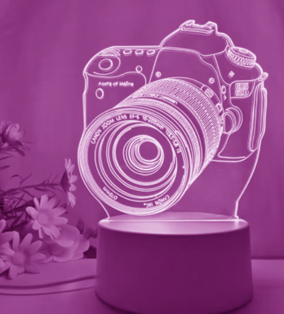 3D Camera Silhouette View Light Hologram