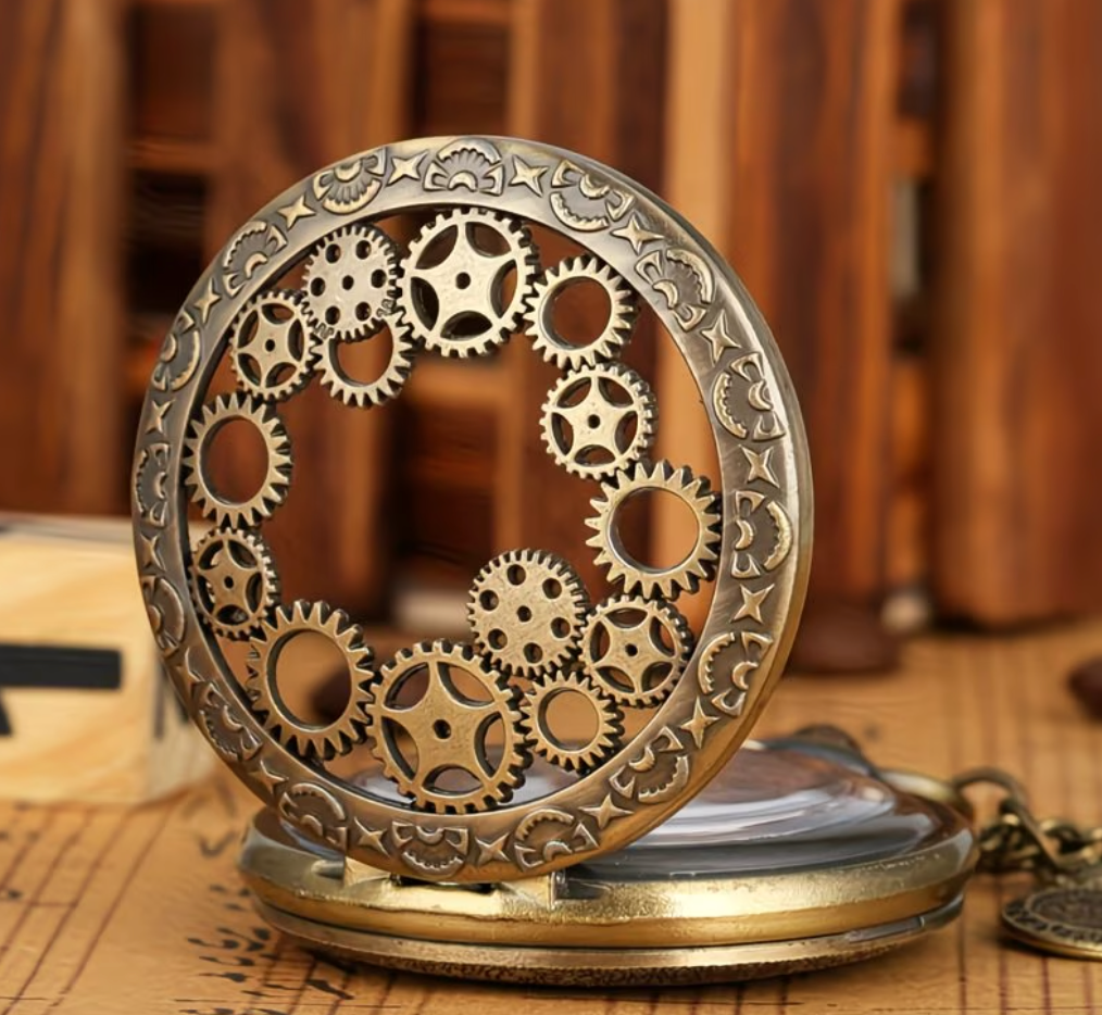 Golden Carved Pocket Watch
