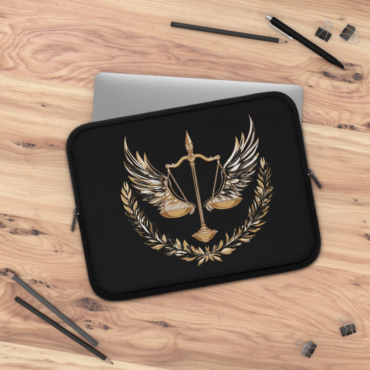 Golden scale of balance Laptop Sleeve
