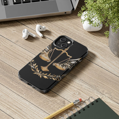 Golden Scales of Justice iphone Case