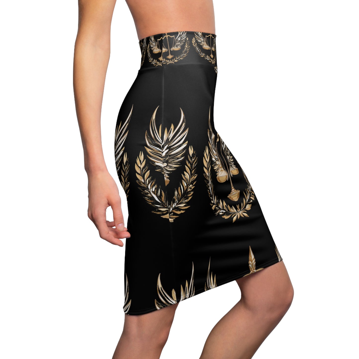 Gold Scale of Balance Women Skirt