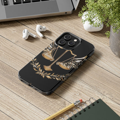 Golden Scales of Justice iphone Case