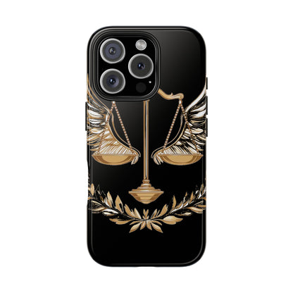 Golden Scales of Justice iphone Case
