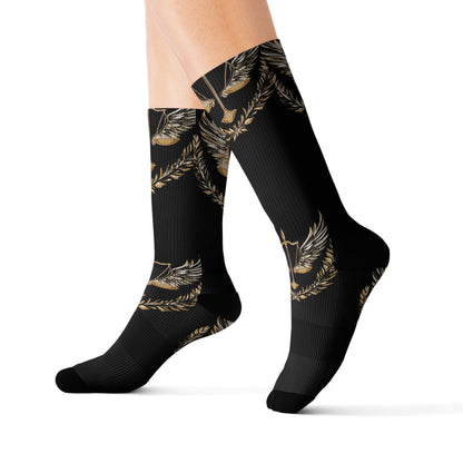 Gold Scale of Justice Socks Unisex