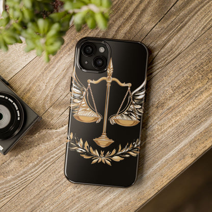Golden Scales of Justice iphone Case