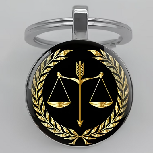 Golden Balance of Justice key chain