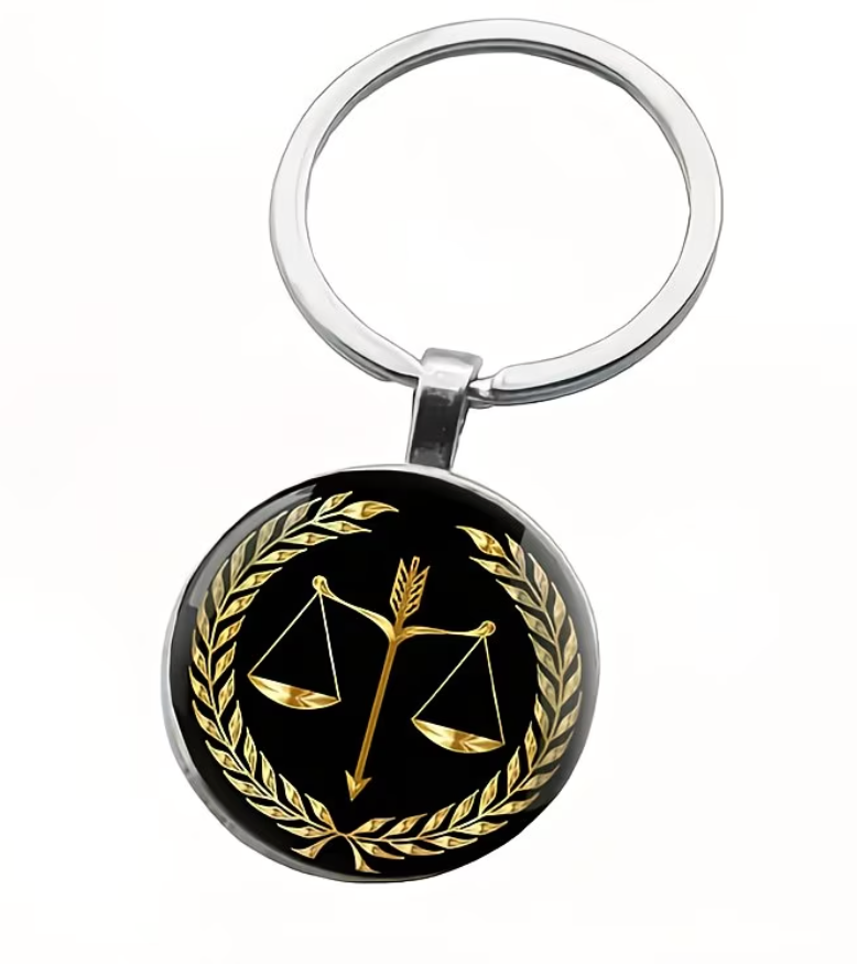 Golden Balance of Justice key chain