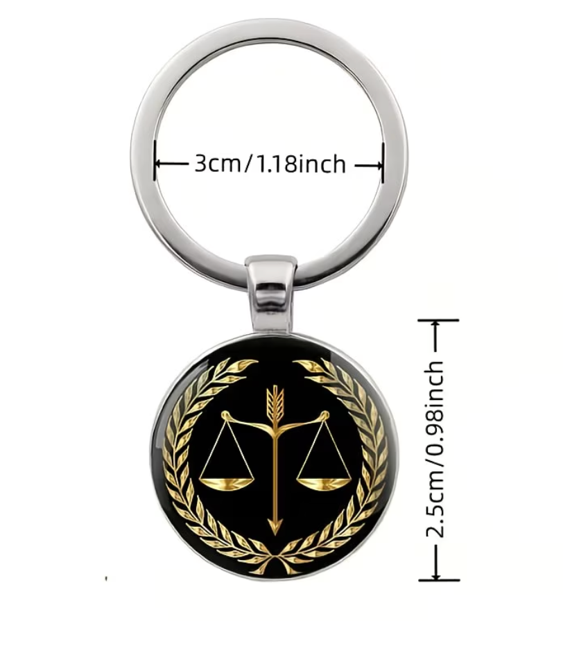 Golden Balance of Justice key chain