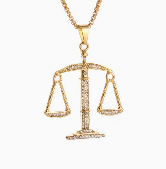 Golden Scale of Justice key chain