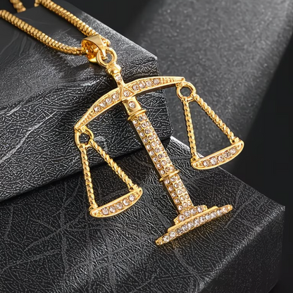 Golden Scale of Justice key chain